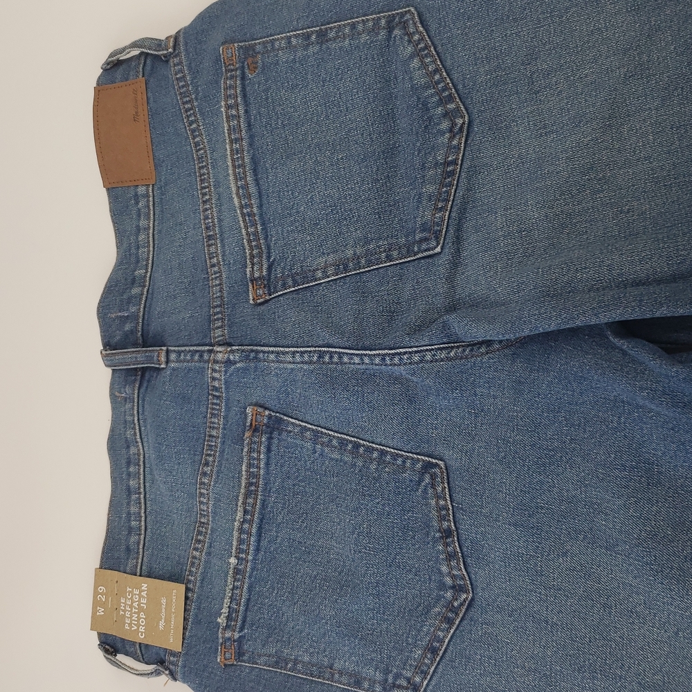 Madewell NWT Perfect Vintage Crop Jean Size 29 Tapered Leg Distressed - Picture 11 of 16